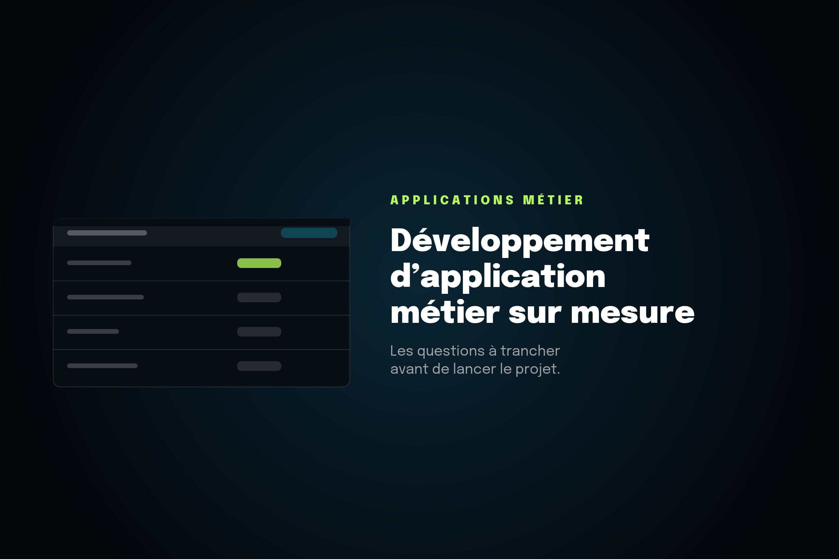 Développement d'une application métier sur mesure : les questions à trancher avant de lancer