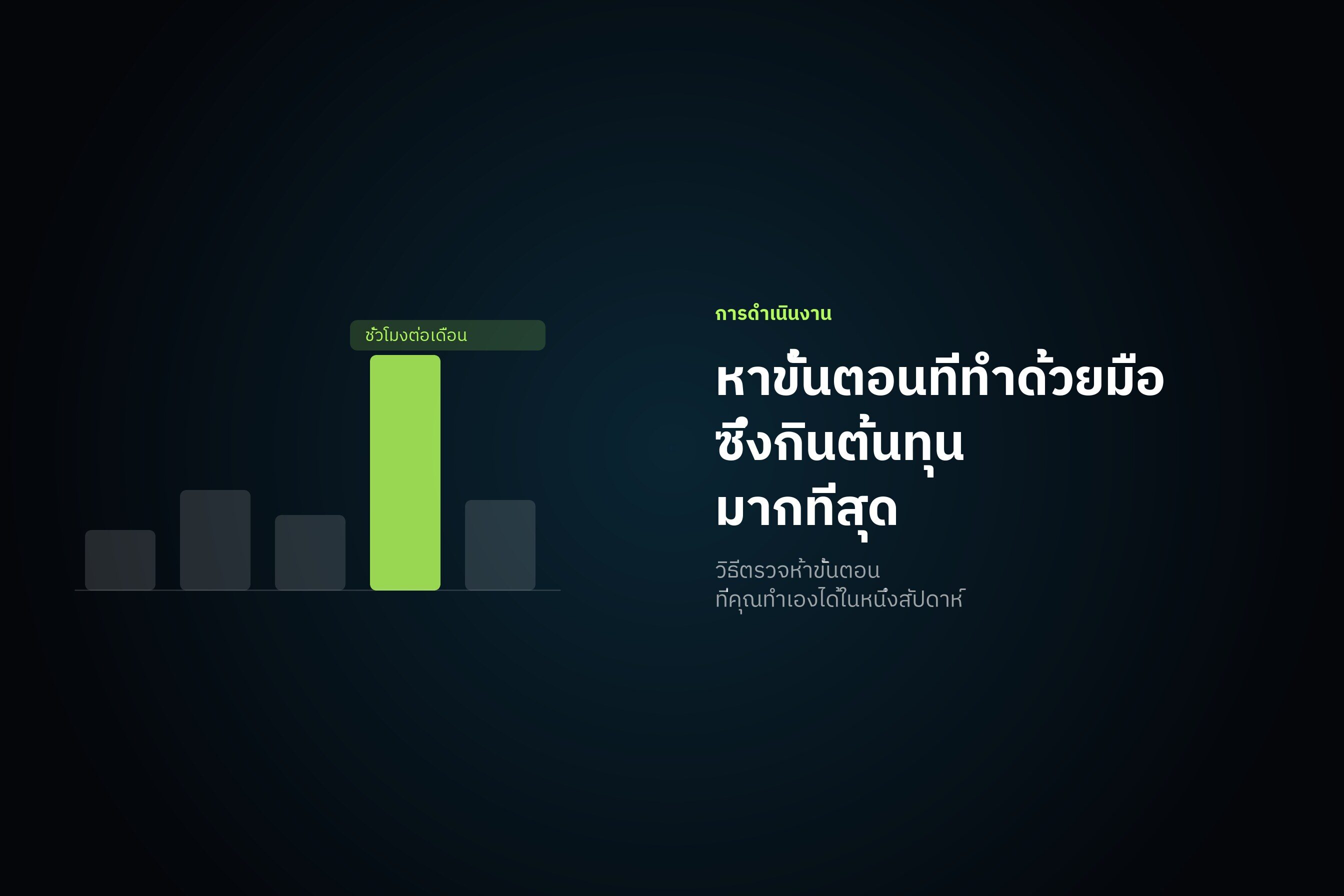 วิธีหาขั้นตอนที่ทำด้วยมือซึ่งกินต้นทุนคุณมากที่สุด